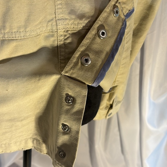 Free People Tan Military Style Distressed Jacket Size M - Picture 9 of 14